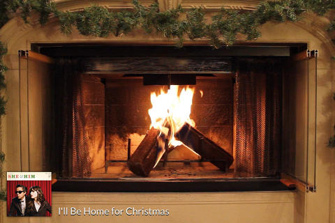 A Very She & Him Christmas Yule Log